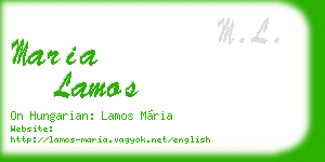 maria lamos business card
